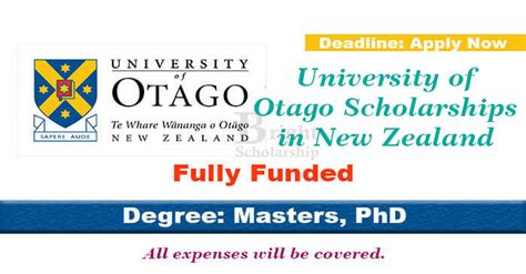 University of Otago Scholarships 2023 in New Zealand (Fully Funded)