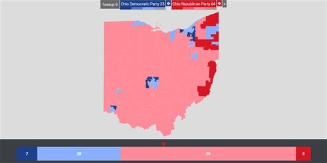 2016 to 2020 Ohio State House elections flip map : r/YAPms