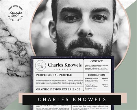 Charles Knowels Resume 5 Pack for MS Word and Apple Pages | Downloadable resume template, Resume ...