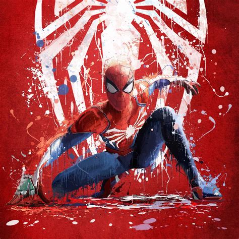 #Spider-Man #Artwork #PS4 #Red #HD #1080P #wallpaper #hdwallpaper # ...