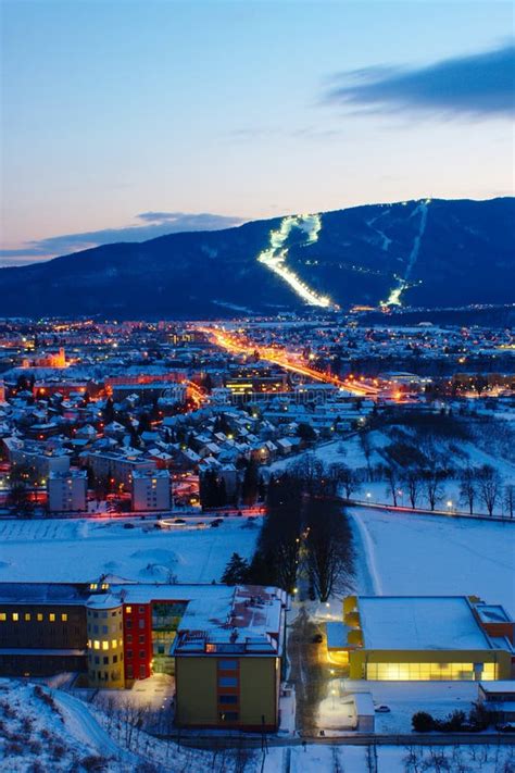 Pohorje and Maribor in Winter, Slovenia Stock Image - Image of traffic, slovenia: 44436057