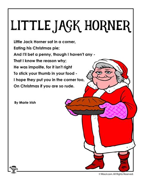 Little Jack Horner Poem | Woo! Jr. Kids Activities : Children's Publishing