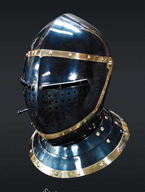 European medieval closed helmet (armet) - 16th century