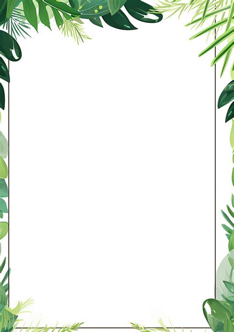 Green Nature Page Border Background Wallpaper Image For Free Download - Pngtree