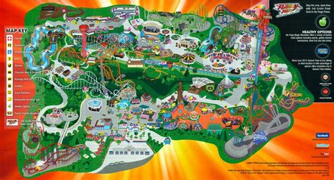 2001 Six Flags Magic Mountain Map & Guide – The Coaster Guy - Six Flags ...