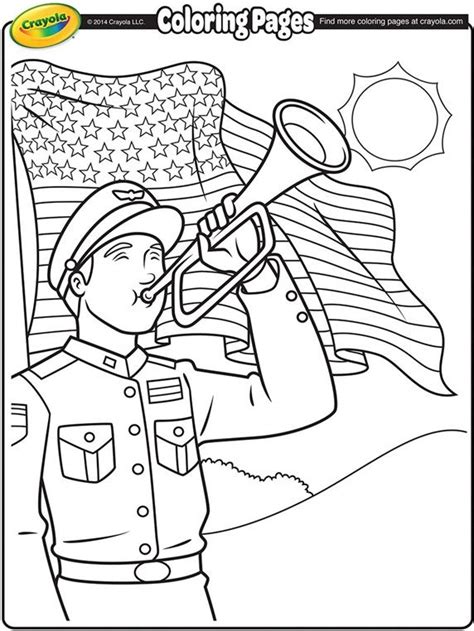 Memorial Day Bugler on crayola.com | Memorial day coloring pages, Free coloring pages, Coloring ...