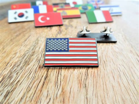 USA American Flag Lapel Hard Enamel Pin America Flag US Badge - Etsy