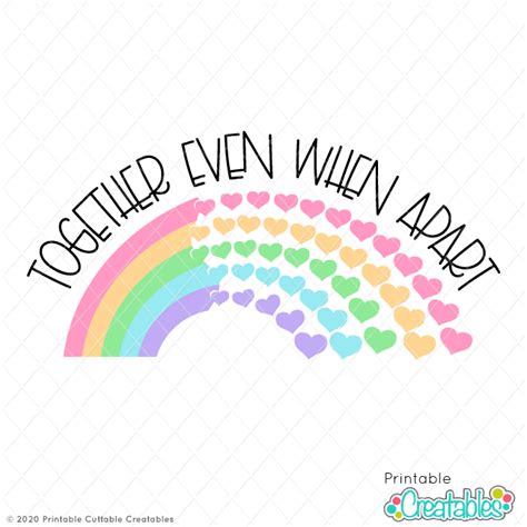 Rainbow With Heart Svg