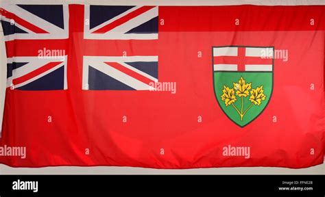 Flag of Ontario, Canada Stock Photo - Alamy