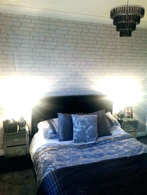 Grey Wallpaper For Bedroom Wallpaper Room Ideas Brick - Brick Effect Wallpaper Bedroom - 736x981 ...