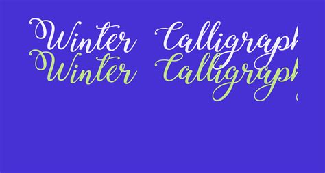 Winter Calligraphy free Font - What Font Is