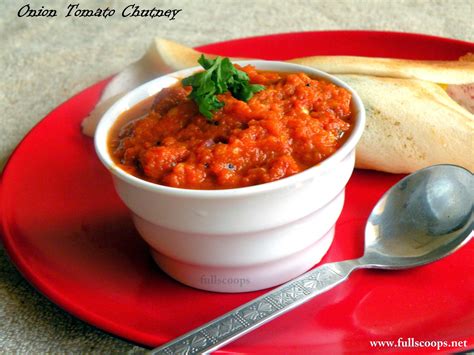 Spicy Onion Tomato Chutney | Easy Chutney Recipes ~ Full Scoops - A food blog with easy,simple ...