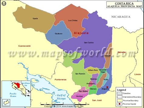 Alajuela Costa Rica Map | Costa Rica Alajuela Map