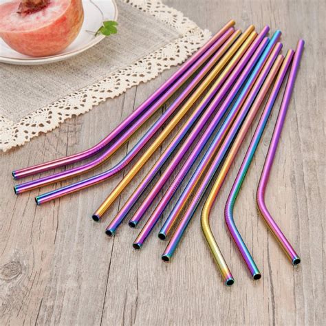 Colorful Ultra Long Metal Straws Drinking Straws 10.5" (265MM ...