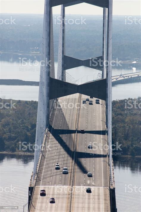 Aerial View Dames Point Bridge Stock Photo - Download Image Now ...