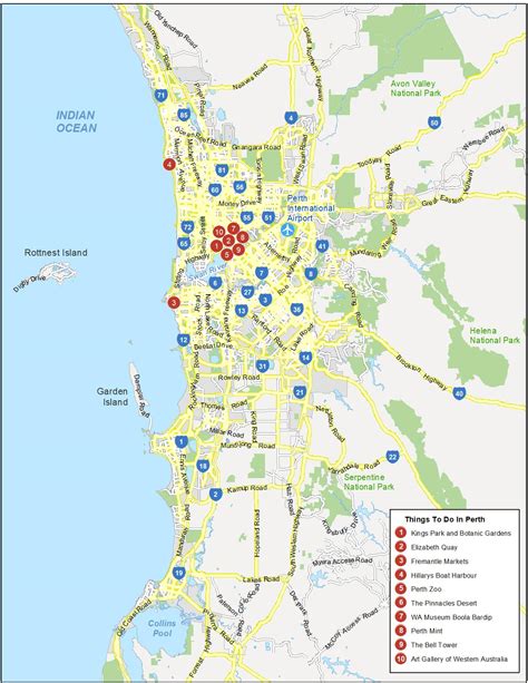 Map of Perth, Australia - GIS Geography