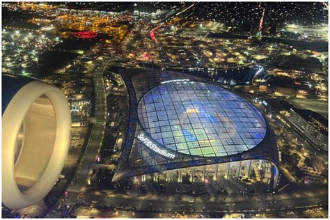 Photo of SoFi Stadium Captured From a Plane During Super Bowl Goes ...