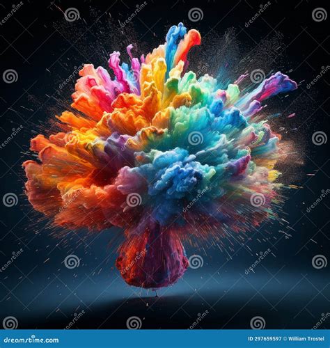 Explosion of Color. Abstract Art. Paint Stock Illustration ...