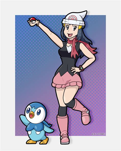 Dawn and Piplup by Kai-Zomei on DeviantArt