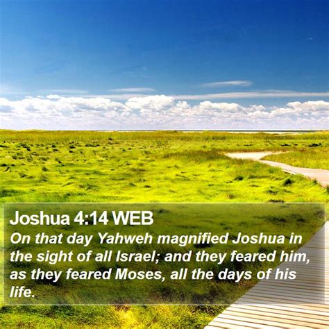 Joshua 4:14 WEB Scriptures Images