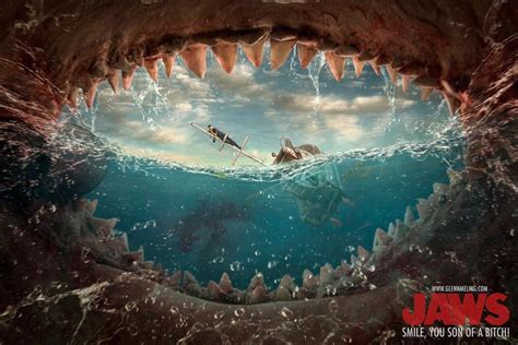 Fun JAWS Fan Art Featuring POV From Inside The Shark's Mouth — GeekTyrant