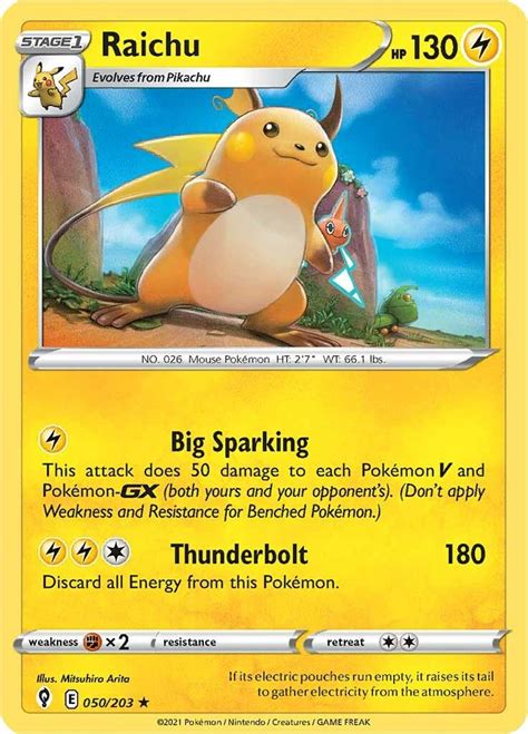 Pokemon Raichu Mega Evolution Card