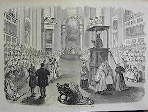 Proclaming the Dogma of Papal Infallibility at Rome. Engraving: (1870) Art / Print / Poster | Meiwes