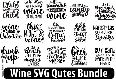 Wine Svg Bundle, Wine Svg, Alcohol Svg Bundle, Wine Glass Svg, Funny Wine Sayings Svg, Wine ...