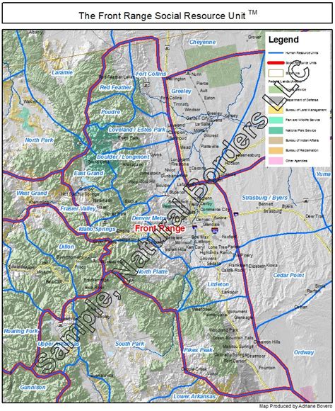 Front Range map - Social Resource Units of the Western USA