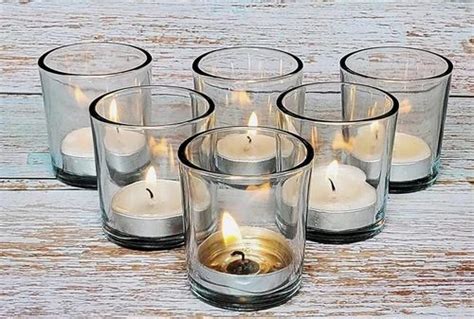 White Round Clear Glass Votive Candle Holders Bulk for Wedding, Party & Home Decor at Rs 30 in ...