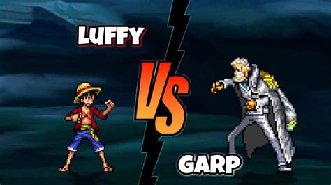 Luffy Vs Garp one piece fights / mugen - YouTube