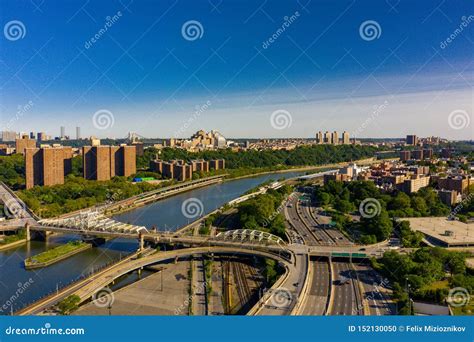 Harlem River between Manhattan and the Bronx Stock Photo - Image of aerial, projects: 152130050