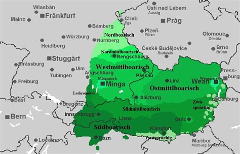 a map with green areas in germany