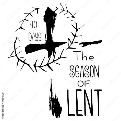 Handwritten word The season of Lent. 40 days. Start of fasting, The ...