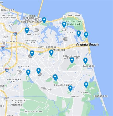 Virginia Beach Golf Courses - Google My Maps