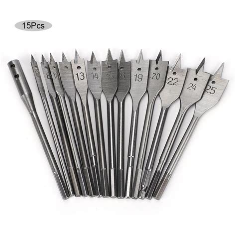 LYUMO Spade Drill Bit,Wood Boring Spade,15 Pcs Spade Drill Bit Set ...