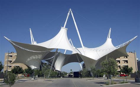 Cable-and-membrane tensile structure - ASU SKYSONG INNOVATION CENTER - FabriTec Structures ...