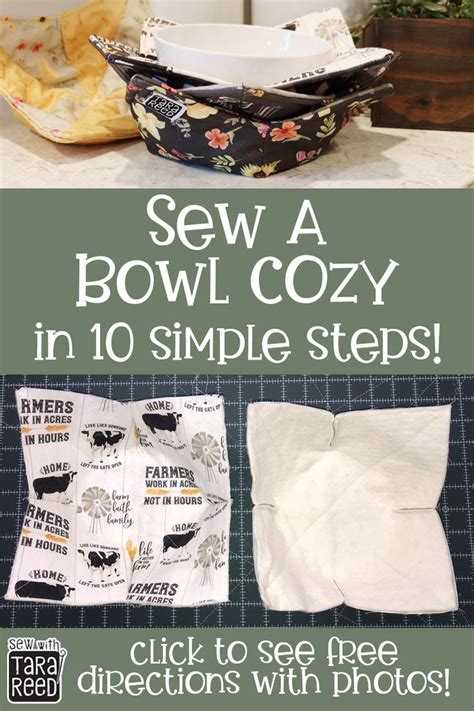 QUICK & SIMPLE - FREE BOWL COZY PATTERN | Sewing projects free, Sewing machine projects, Diy ...