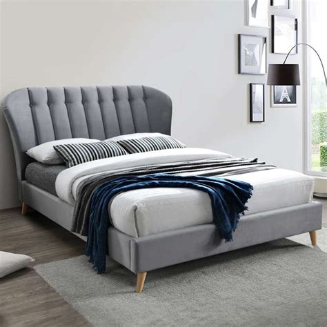 Elm King Size Grey Bed Frame | Wilko