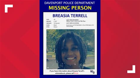 Search for Breasia Terrell, missing 10-year-old Davenport girl ...