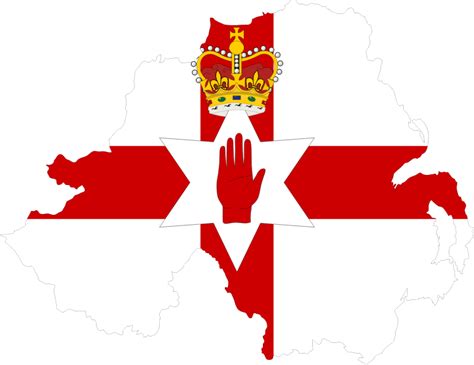 Clipart - Northern Ireland Map Flag