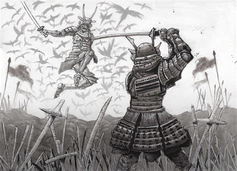 Samurai Battle Scene Artwork by me : r/Samurai