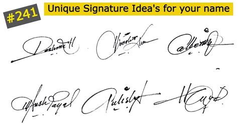 Unique signature ideas for all name | unique signature style for my name | signature Master ...