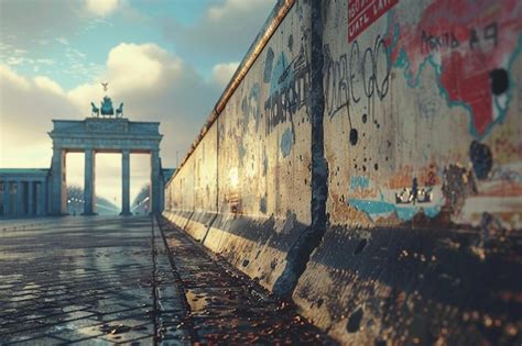 Premium Photo | The fall of the Berlin Wall in symbolizing th