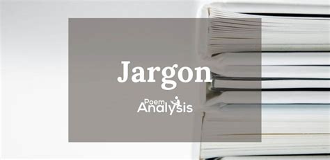 Jargon - Definition and Examples - Poem Analysis