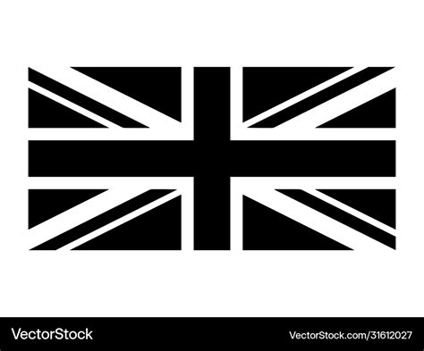 United kingdom flag union jack uk black Royalty Free Vector