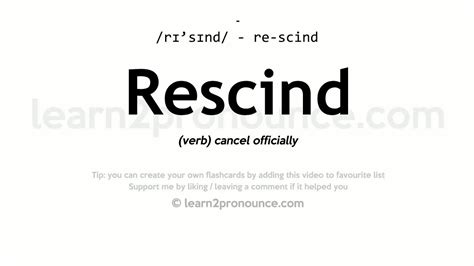 Rescinded Meaning In English - Draggolia