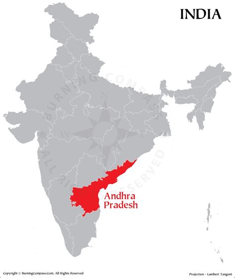 Andhra Pradesh On Political Map Of India