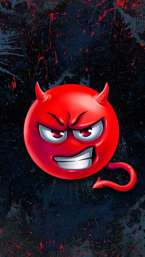 Diablo enojado, emoji, diablo rojo, cola, Fondo de pantalla de teléfono HD | Peakpx