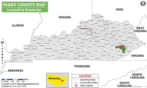 Perry County Map, Kentucky